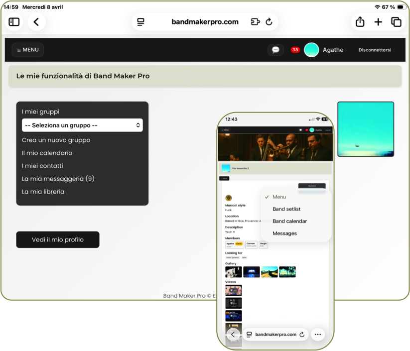 Panoramica delle funzionalità di Band Maker Pro